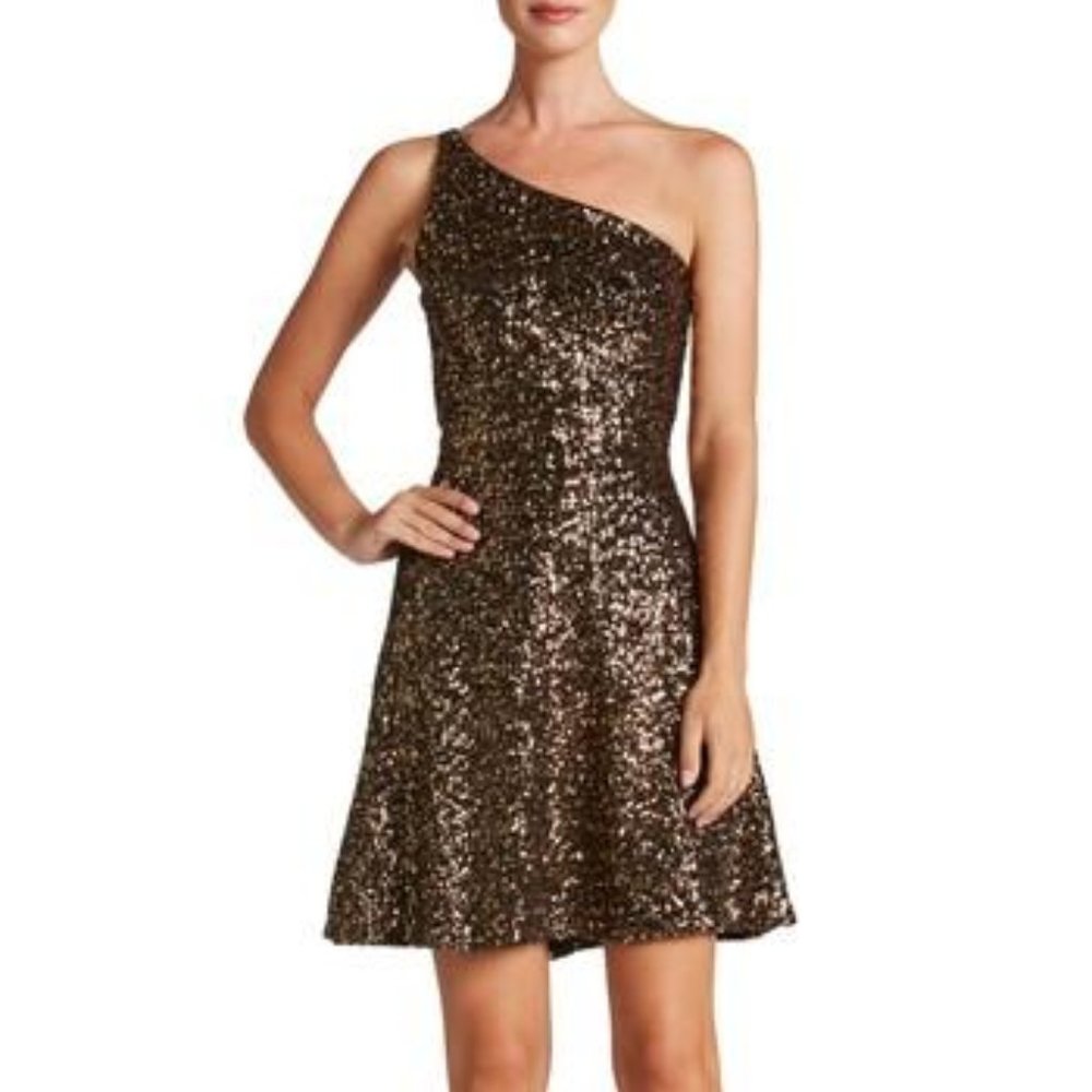 One Timer “the population tina fit & flare dress size large.